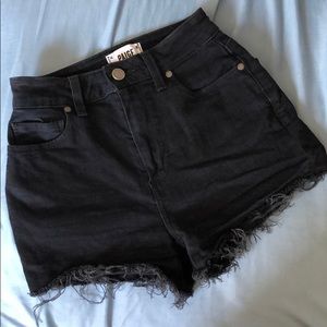 PAIGE size 24 high waisted black shorts!